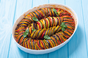 Traditional French cooked provencal vegetable dish - Ratatouille