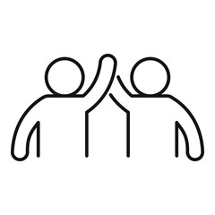 Poster - friendship icon. outline friendship vector icon for web design isolated on white background