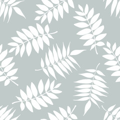 Naklejka na meble Leaves of different trees. Seamless vector pattern. Botanical background.
