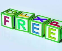 Free Blocks Mean Complimentary And No Charge