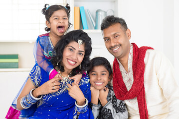 Wall Mural - Happy smiling Indian family