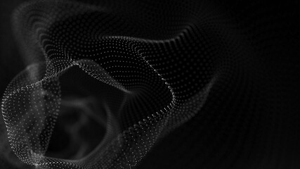 Poster - Abstract frame tunnel. Wormhole. 3D corridor grid.