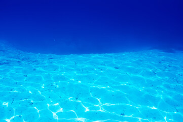 A white sand bottom in clear water