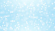 Winter Light blue snow bokeh background. Elegant product backdrop with copy space. Vector illustration