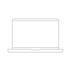 Aufkleber - Laptop icons illustration isolated on white background. simple design. vector illustration.