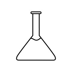 chemical flask icon, line style