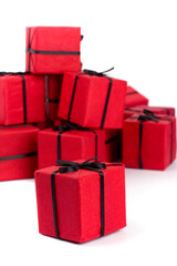 Canvas Print - red gift boxes