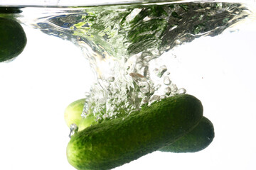 Wall Mural - cucumber splash