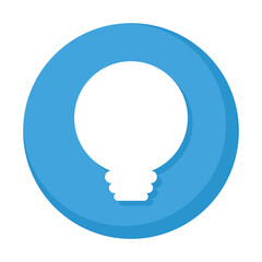 Wall Mural - bulb light button isolated icon