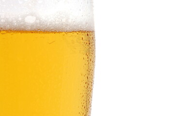 Canvas Print - glass of beer isolated on white background