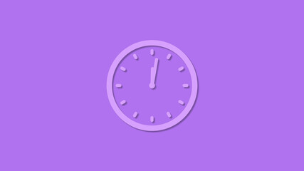 Amazing purple color counting down clock icon, New clock isolated