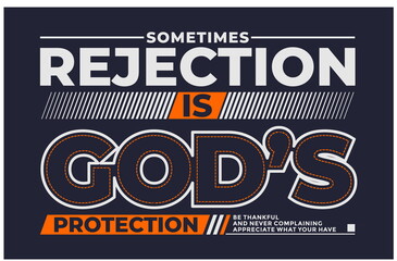 God's protection, modern and stylish typography slogan. Colorful abstract design with the lines style. Vector for print tee shirt, typography, poster and other uses. Global swatches.