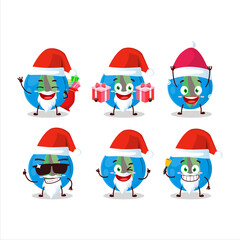 Sticker - Santa Claus emoticons with blue marbles cartoon character