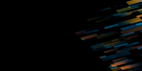 Fototapete - 3d illustration barely dark blue yellow red light abstract technology background for computer graphics internet websites and business