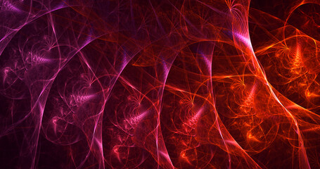 3D rendering abstract colorful fractal light background