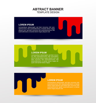 Vector abstract banner design web template