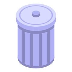 Poster - Playlist recycle bin icon. Isometric of playlist recycle bin vector icon for web design isolated on white background