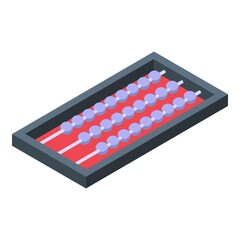 Poster - Calculate abacus icon. Isometric of calculate abacus vector icon for web design isolated on white background