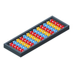 Poster - Accounting abacus icon. Isometric of accounting abacus vector icon for web design isolated on white background