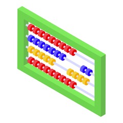 Poster - Arithmetic abacus icon. Isometric of arithmetic abacus vector icon for web design isolated on white background