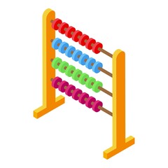 Poster - Frame abacus icon. Isometric of frame abacus vector icon for web design isolated on white background