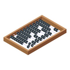 Poster - Student abacus icon. Isometric of student abacus vector icon for web design isolated on white background