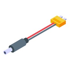 Poster - Ac cable charger icon. Isometric of ac cable charger vector icon for web design isolated on white background