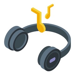 Poster - music subscription icon. isometric of music subscription vector icon for web design isolated on whit