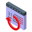 © ylivdesign - Renew subscription icon. Isometric of renew subscription vector icon for web design isolated on white background