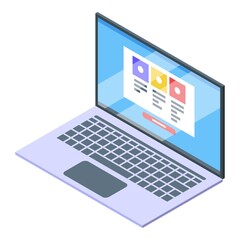 Poster - Laptop subscription icon. Isometric of laptop subscription vector icon for web design isolated on white background