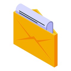 Poster - Mail subscription icon. Isometric of mail subscription vector icon for web design isolated on white background