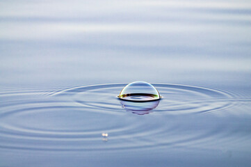 background with a bubble on the water surface