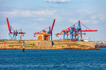 Canvas Print - New Alvsborg fortress at the harbour in   Gothenburg, Sweden