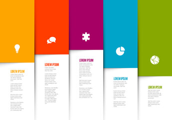 Poster - Five graph elements infographic template