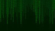 © estar 2020 - Green matrix background. Falling numbers on screen. Technology stream binary code. Digital vector illustration. Hacking concept.