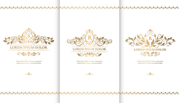 White and gold packaging for luxury products. Vintage vector ornament template. Elegant, classic elements. Great for food, drink and other package types. Can be used for background and wallpaper.