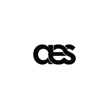 aes letter original monogram logo design