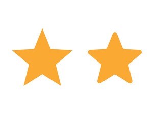 Poster - Star vector icon shape silhouette rounded and sharp isolated symbol clipart