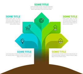 Infographic design template. Creative concept with 5 steps