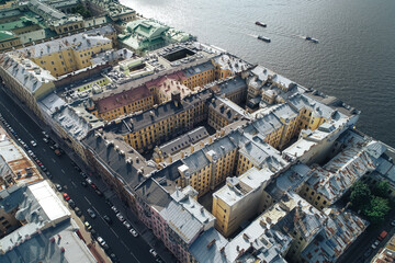 Aerial Townscape of Saint Petersburg City. Central  District