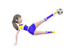 © DM7 - footballer girl is kicking up the ball