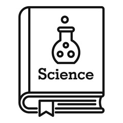 Poster - science book icon. outline science book vector icon for web design isolated on white background