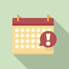 Poster - deadline important calendar icon. flat illustration of deadline important calendar vector icon for w