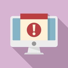 Poster - Deadline important pc note icon. Flat illustration of deadline important pc note vector icon for web design