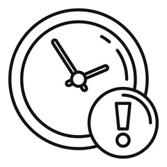 Poster - deadline time icon. outline deadline time vector icon for web design isolated on white background