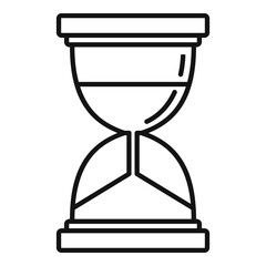 Sticker - Deadline hourglass icon. Outline deadline hourglass vector icon for web design isolated on white background