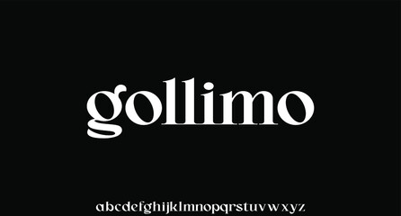 Gollimo, the luxury and elegant font glamour style	
