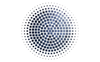 Poster - light blue vector pattern in square style.