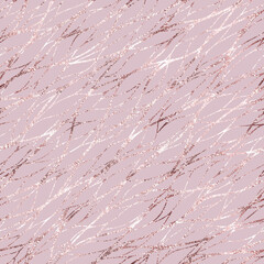 Poster - Rose gold. Vector seamless pattern. Marble with imitation of rose gold. Roses golden marble. Background with wavy stripes. Design texture with twisted elements. Abstract elegant backdrop. Lines waves