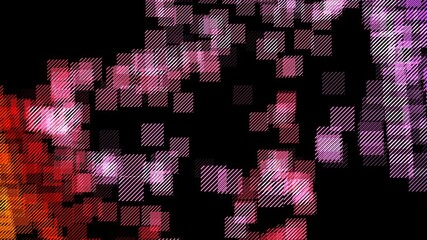 Wall Mural - Animation of background made of moving geometrical shapes that collapses and easily disappears from screen.